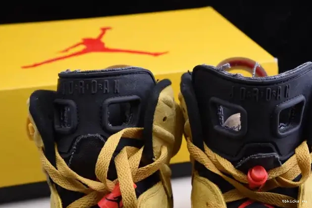 Reps TB YELLOW TRAVIS AIR SCOTT CN1084-300 X 6 JORDAN 0610